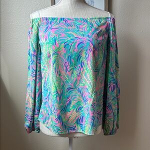 Lilly Pulitzer Off Shoulder Top Size Small